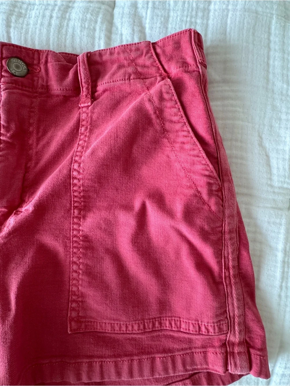 Pistola Mara Cargo Utility Shorts Hibiscus Red Pink Stretch Size 30